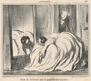 Vördnadsstudie för lansarnas kvadrill av Honoré Daumier