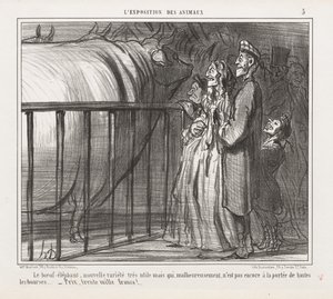 Utställning av djur: Pl. 5, Ko-elefanten, ny variant.... av Honoré Daumier