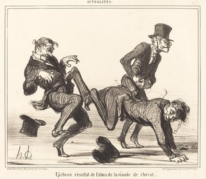 Olyckligt resultat... hästkött av Honoré Daumier