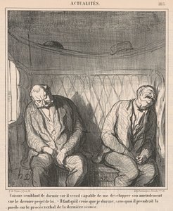 Låt oss låtsas sova... av Honoré Daumier