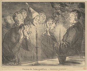 Blomning av Cactus-grandiflorus... av Honoré Daumier