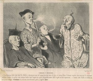 Rökare och snusare av Honoré Daumier