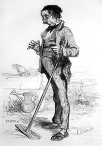 Trädgårdsskötsel Annuitant av Honoré Daumier