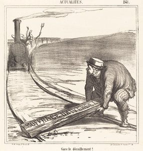 Stoppa urspårningen! av Honoré Daumier