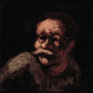 Huvudet på en man av Honoré Daumier