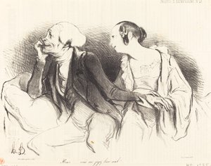 Henri!... du dömer mig väldigt illa!... av Honoré Daumier