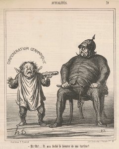 Hej! Hallå! ... Han slickade smöret av min rostat bröd av Honoré Daumier