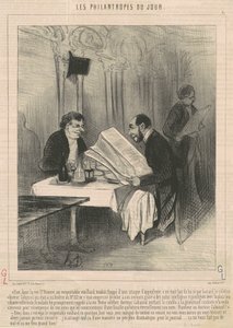 Igår i rue Saint-Honoré ... en gammal man av Honoré Daumier