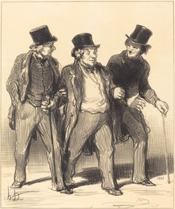 Det verkar för mig att jag ser... en... hund... inte munkorgad!... av Honoré Daumier
