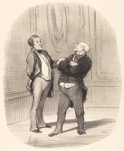 Det är ett krig... hyrorna kommer... att gå ner... av Honoré Daumier