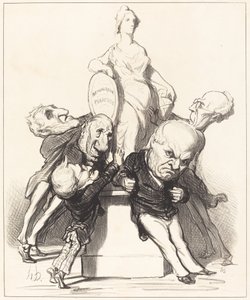 De hävdar att de stöder henne av Honoré Daumier
