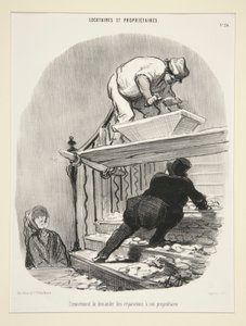 Olägenhet med att be om reparationer från din hyresvärd, från hyresgäster och ägare av Honoré Daumier