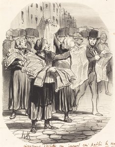 Nackdelen med att köpa en tidning... av Honoré Daumier