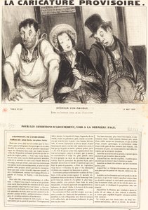 Interiör av en omnibus av Honoré Daumier