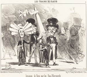 Invasion av Paris av de lägre normanderna av Honoré Daumier