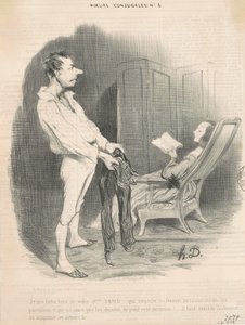Jag bryr mig inte om din fru Sand... av Honoré Daumier