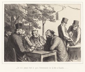 Jag har aldrig skrattat så mycket som vid begravningen av Bourdins dotter... av Honoré Daumier