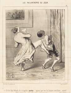 Jag har redan förbjudit dig att kalla mig mästare... av Honoré Daumier