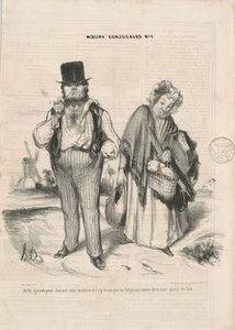 Jag gifte mig med dig för att charma min tillvaro... av Honoré Daumier