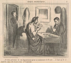 Jag kommer för att varna kung Agamemnon... av Honoré Daumier