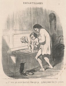 Jag vill inte komma i så mycket vatten... av Honoré Daumier
