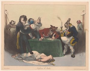 Karikatyr av de europeiska stormakterna vid Londonkonferensen Conference de Londres (titel på objekt) av Honoré Daumier
