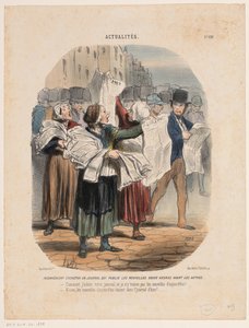 Tidningsförsäljare Aktuellt (serietitel) Aktualiteter (serietitel på objekt) av Honoré Daumier