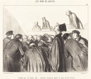 Advokaten som är sjuk av Honoré Daumier
