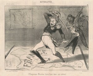 Kejsar Nicholas arbetar i sitt arbetsrum av Honoré Daumier