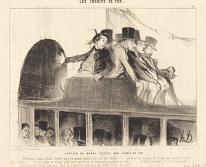 Ingången till den stora tunneln på en järnväg av Honoré Daumier