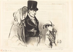 Mamman - Är det trevligt att äta sitt kornsocker!... av Honoré Daumier