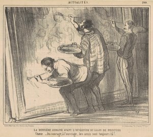 Sista veckan innan föreställningen öppnar... av Honoré Daumier