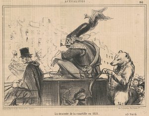 Courtillens nedstigning 1855 av Honoré Daumier