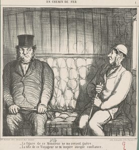 Den här gentlemannens ansikte kommer knappt att tänka på... av Honoré Daumier