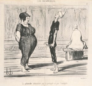 Tavlan demonstrerade av föreskriften... av Honoré Daumier