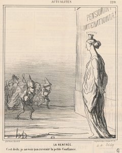 Starten på läsåret av Honoré Daumier