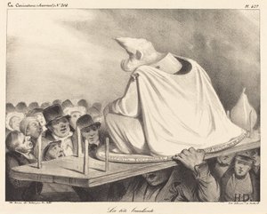 huvudet guppar av Honoré Daumier