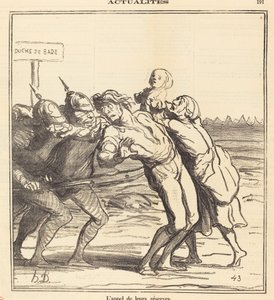 Uppmaningen av deras reserver av Honoré Daumier