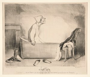 Varmbadet. Herregud! av Honoré Daumier