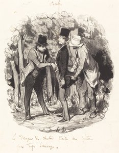 Faran med att... besöka en webbplats som är för vild av Honoré Daumier