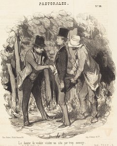 Faran med att... besöka en webbplats som är för vild av Honoré Daumier