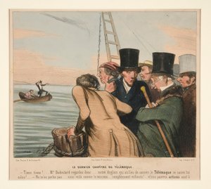 The Last Chapter of Telemachus, från La Caricature (Journal) av Honoré Daumier