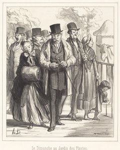 Söndag på Jardin des Plantes av Honoré Daumier