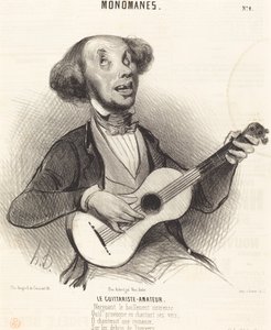 Gitarristen-amatören av Honoré Daumier
