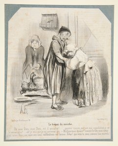Pudelns Trepas av Honoré Daumier