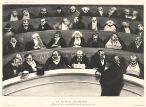 Den lagstiftande magen av Honoré Daumier