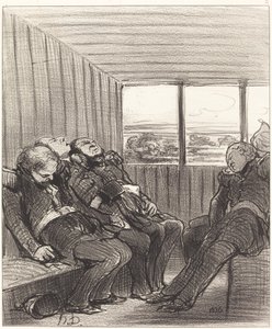 Resan med tåg... av Honoré Daumier