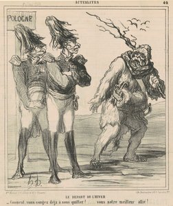 Början på vintern av Honoré Daumier