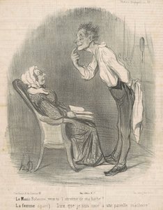 Maken. Bobonne, vill du ha mitt skäggs present? av Honoré Daumier