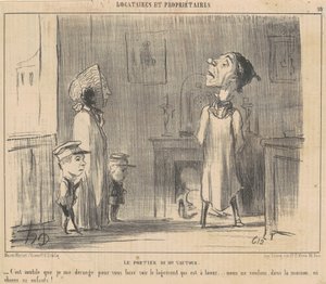 Mr Vultures dörrvakt av Honoré Daumier